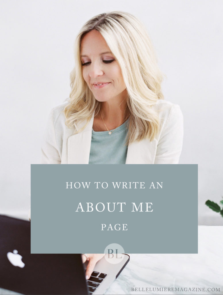 How to Write An about me Page